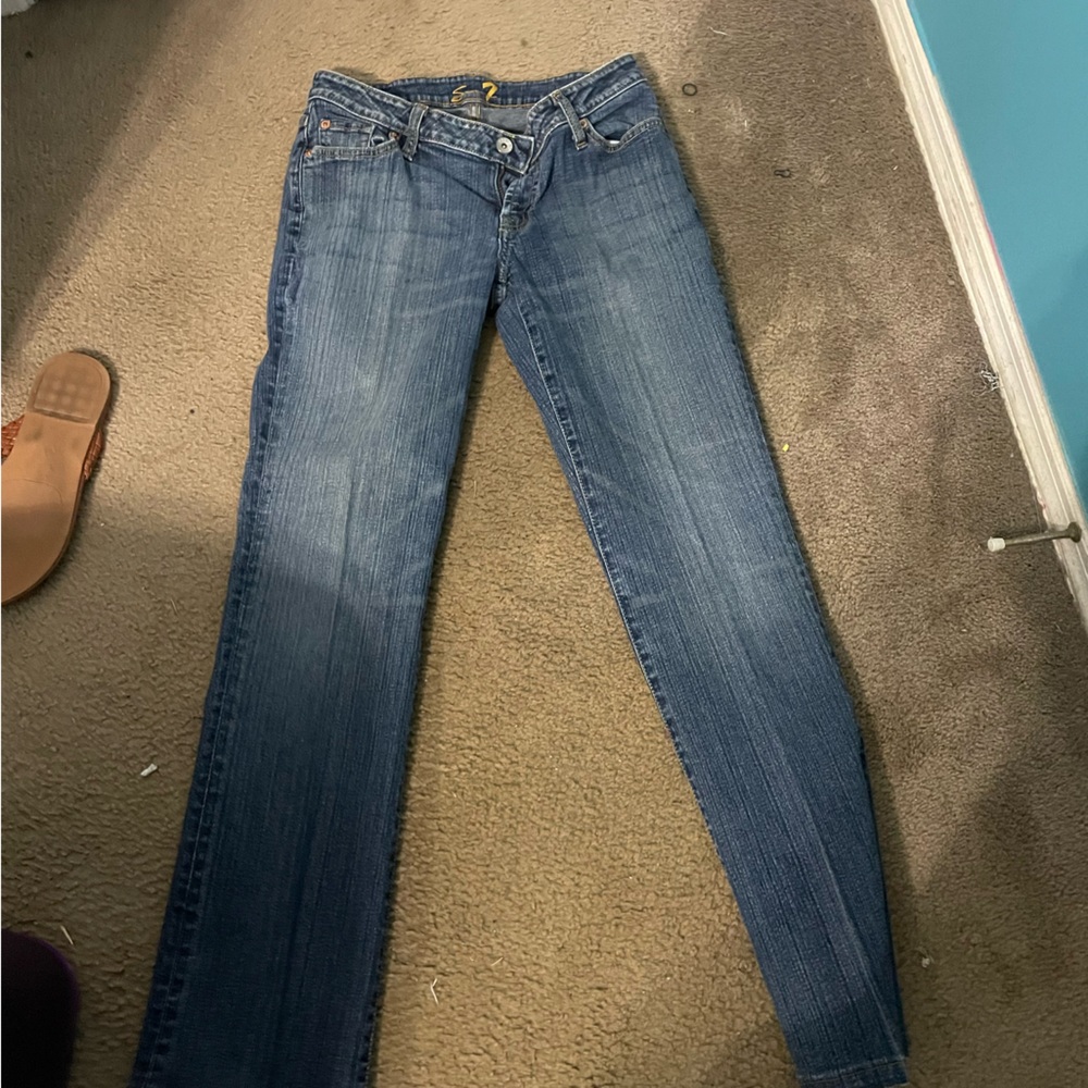Seven7 Women's Classic Blue Skinny Jeans